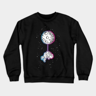 Astronaut Hanging by the Moon Crewneck Sweatshirt